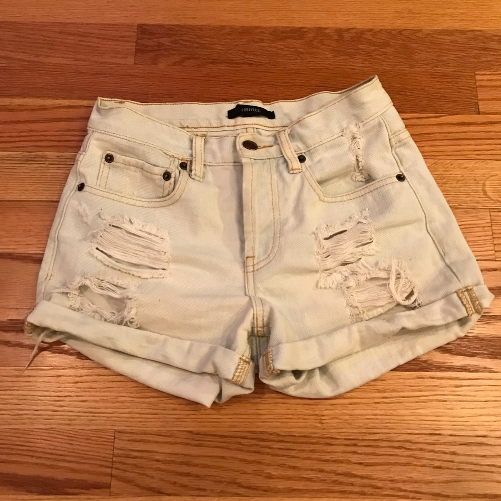 Forever 21 high waisted denim shorts